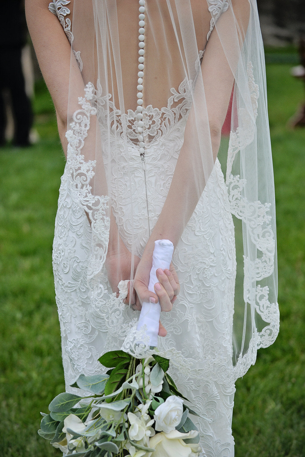 5/8 Horsehair Trim Wedding Veil , Bridal Veil, Blush, White, Ivory, Light  Ivory, Off White,Champagne,Blue
