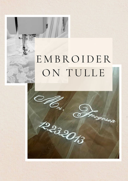 DIY How to Embroider on Tulle