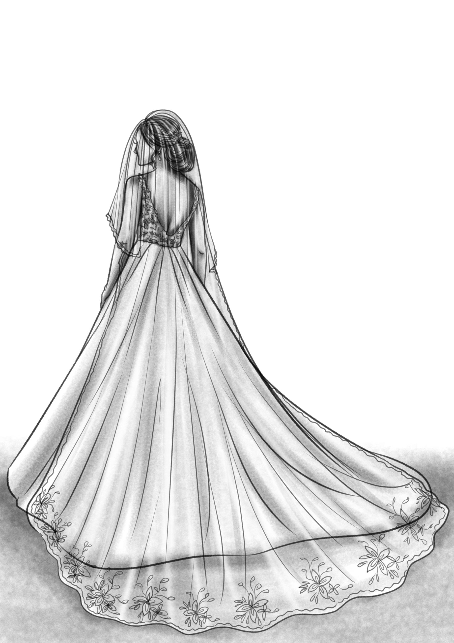 Custom wedding hotsell dress sketch