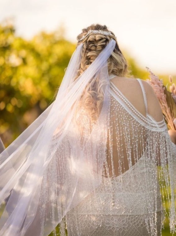 DIY Mid Length Draped Wedding Veil Pattern PDF Tutorial