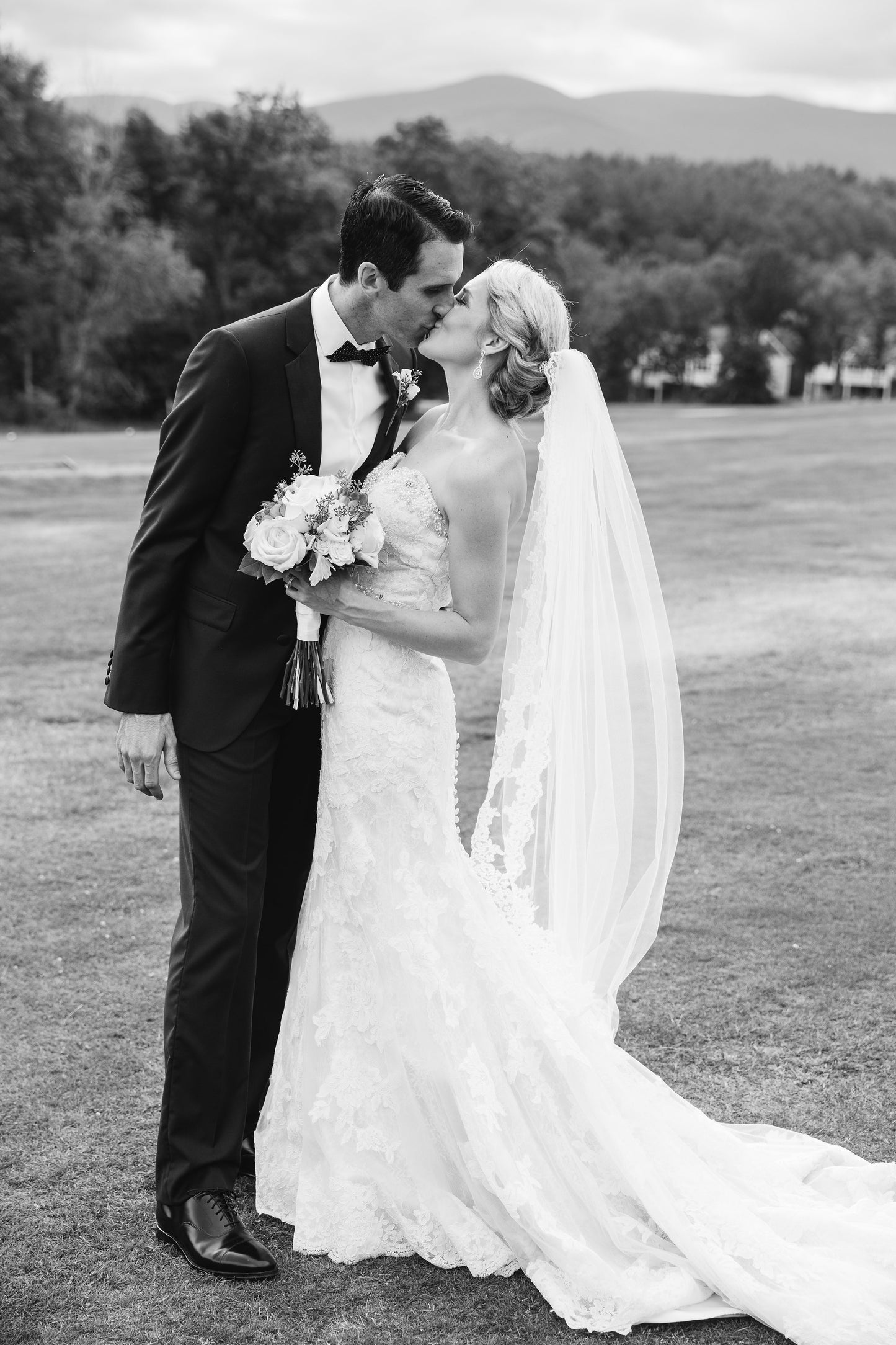 One Blushing Bride Waltz Length Wedding Veil, Raw Edge Ballet Bridal Veil, Simple Veil Off White / Diamond / 43-45 Inches