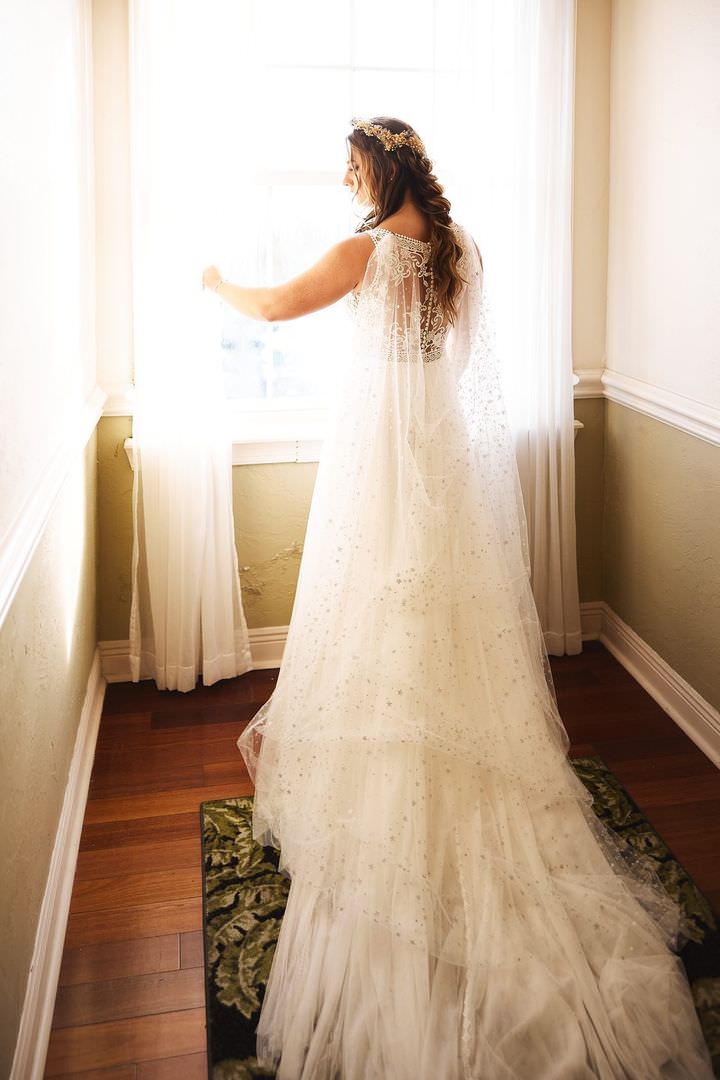Shiny Bridal Veils with Gold Star Sparkly Wedding Veil ACC1042