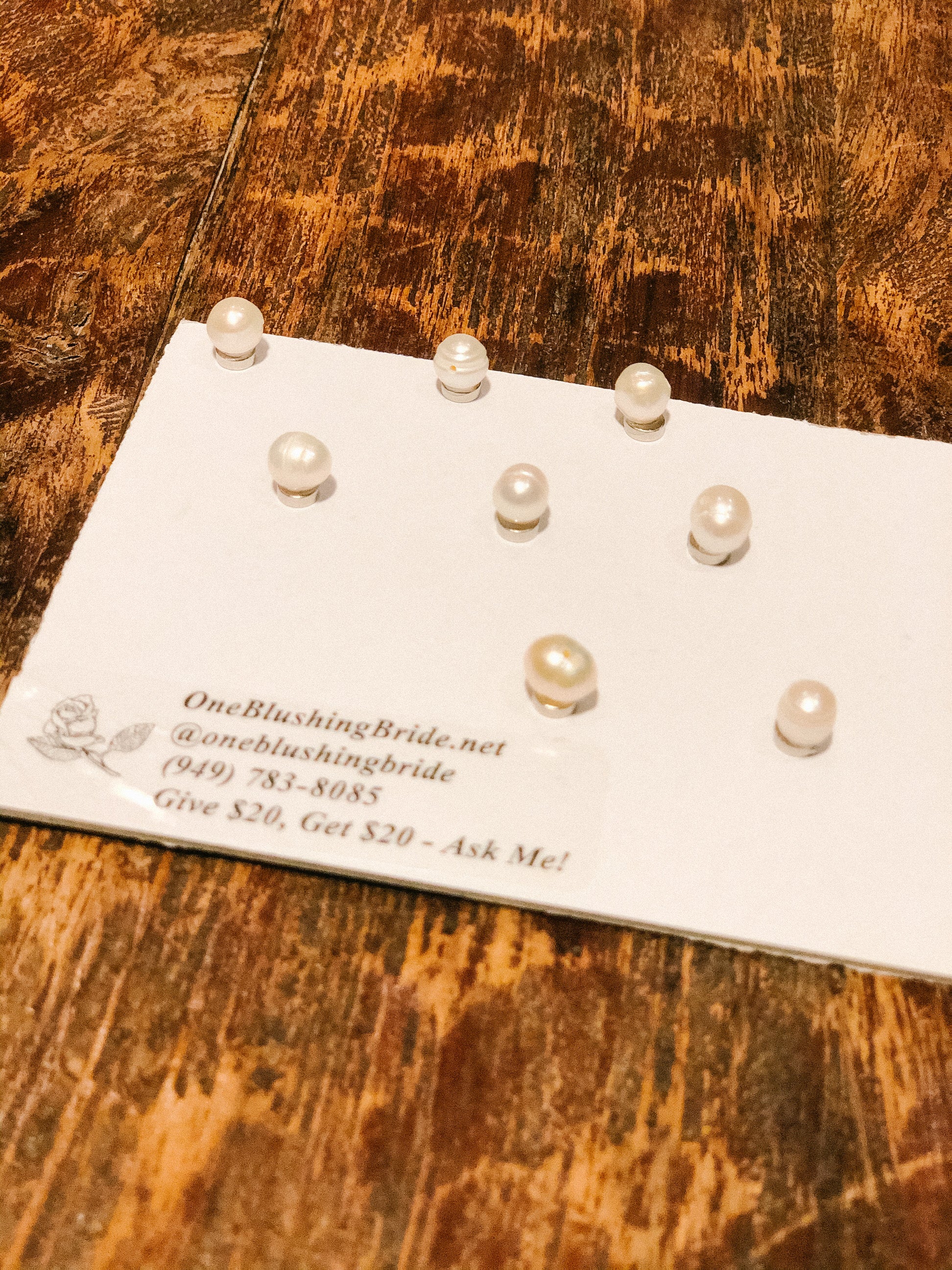 Wedding Veil Weights Magnet Two Sided Pearl (10 Sets of Double
