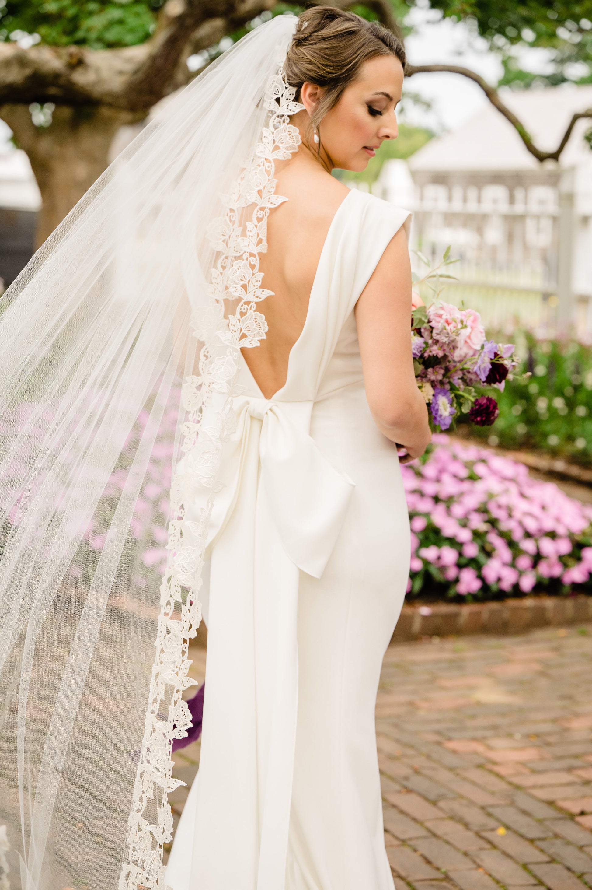 Romantic Cathedral Veil with Lace