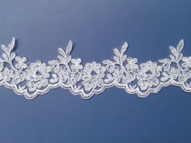 Lace Waltz Length Wedding Veil, White / Off White / Ivory Bridal