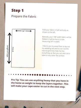 DIY Long Draped Wedding Cape Veil Pattern PDF Tutorial – One Blushing ...