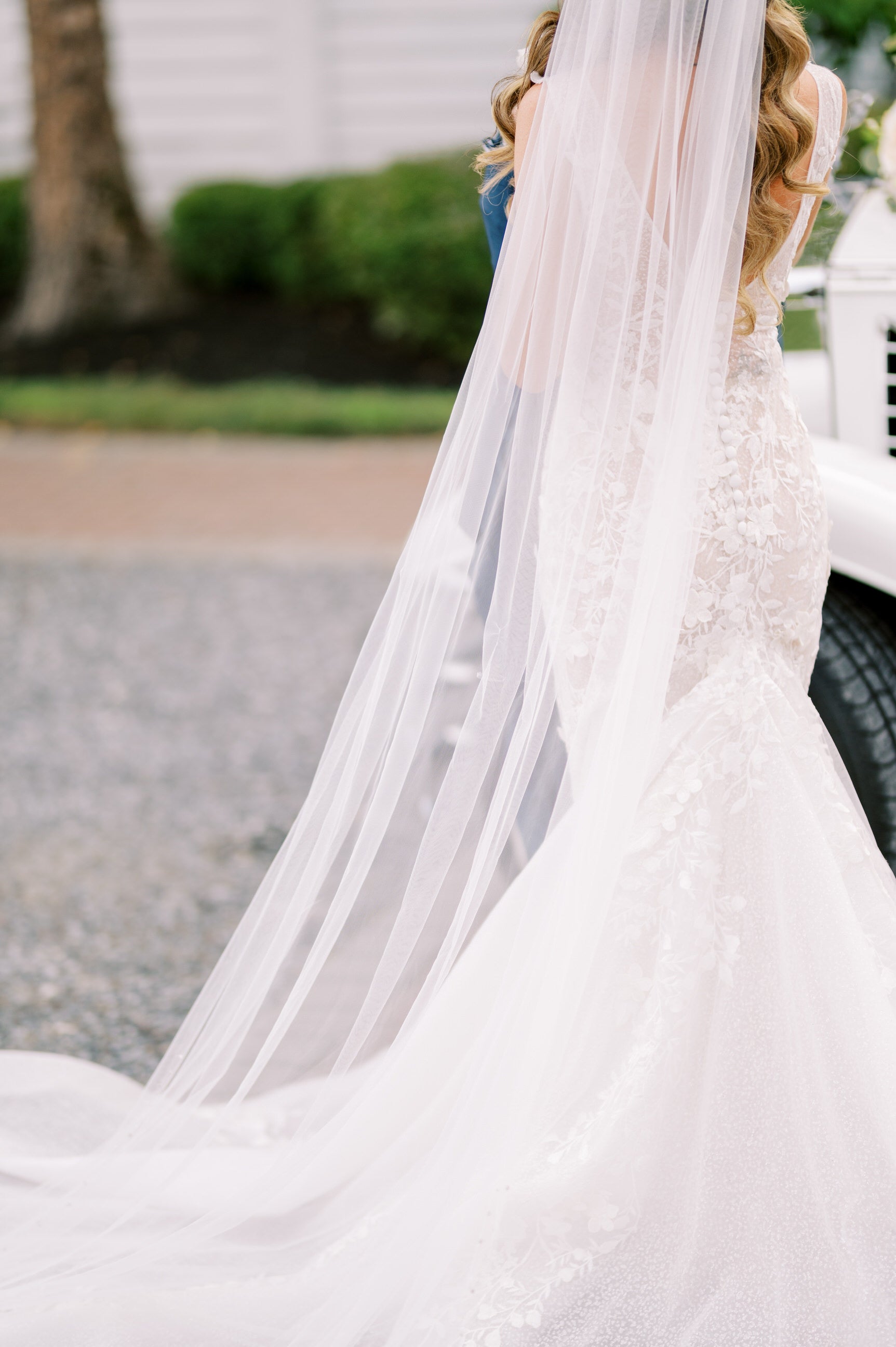 Single Tier Tulle Ivory Waltz Length Bridal Veil – BestWeddingVeil