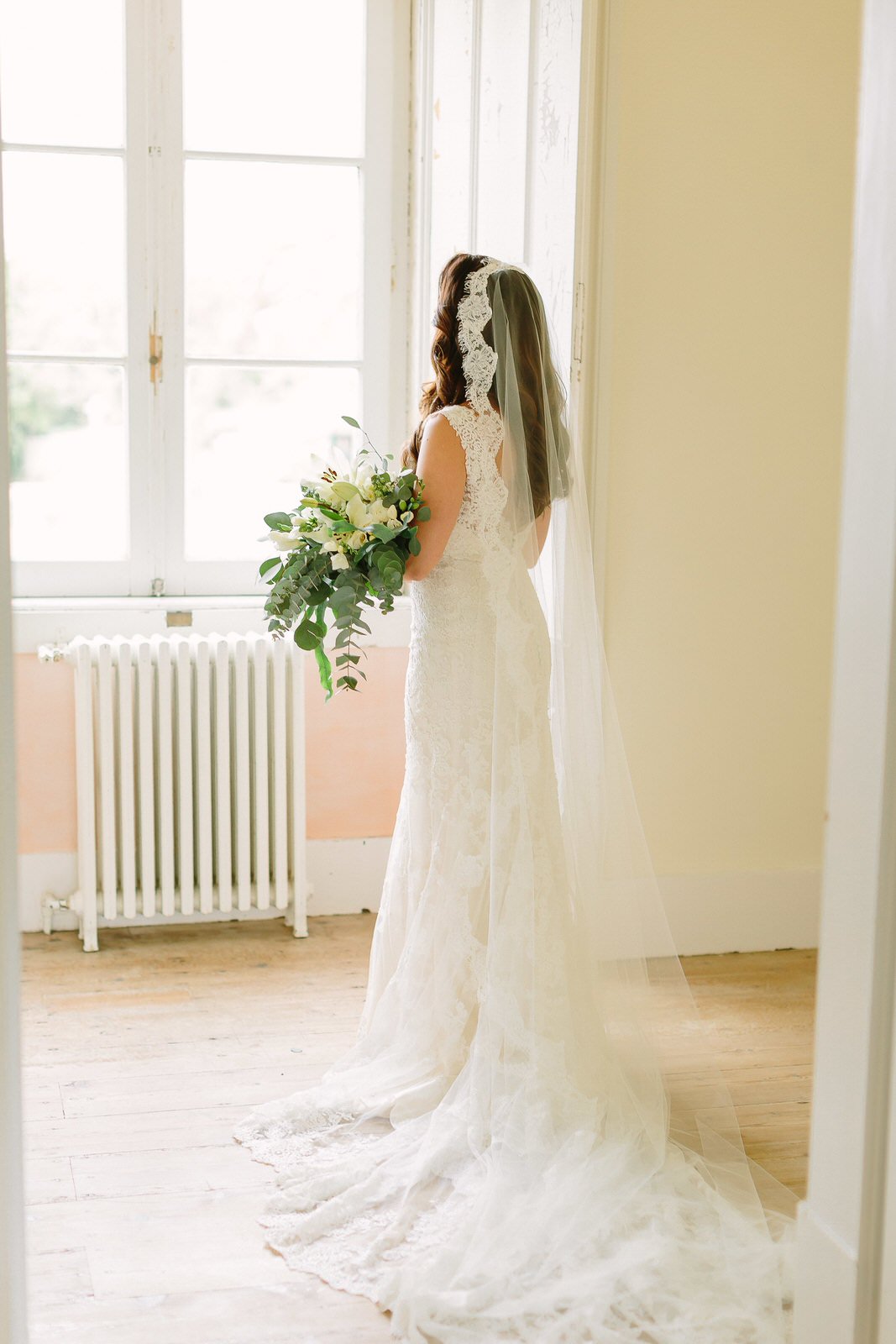 Cathedral Mantilla Veil with Eyelash Lace Trim, Lace Wedding Veil – One  Blushing Bride Custom Wedding Veils